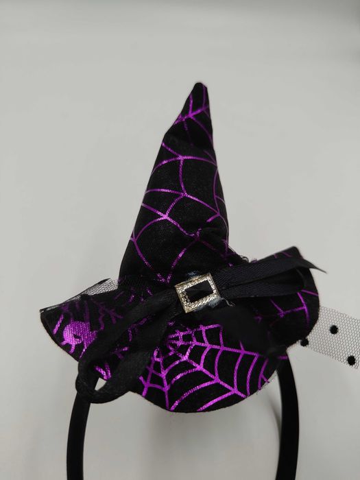 Opaska na głowę na Halloween mini kapelusz czarownicy