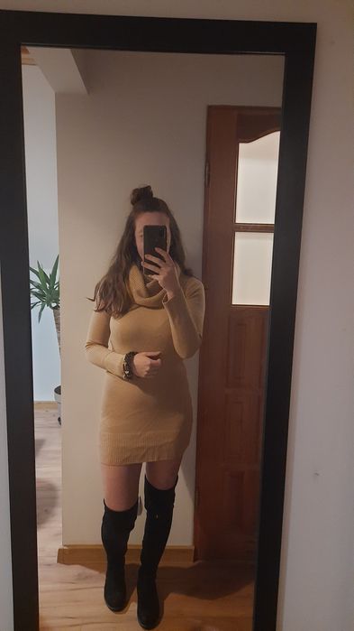 Sukienka sweter golf