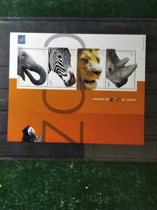 2001 Lisbon Zoo Animals Block MNH **