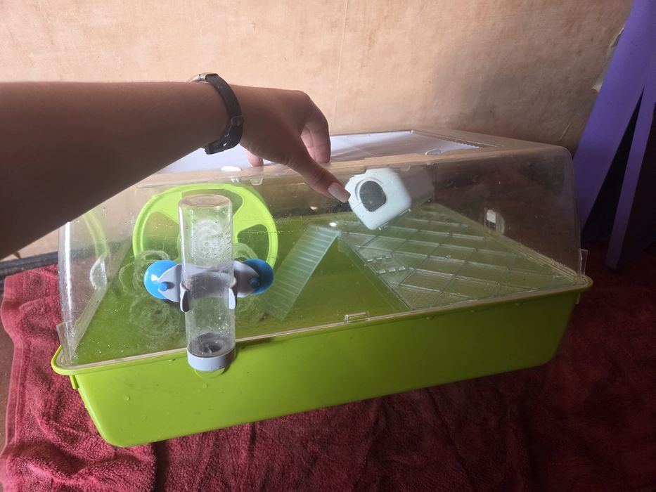 Ferplast mini duna hamster + безшумне колесо d=20см