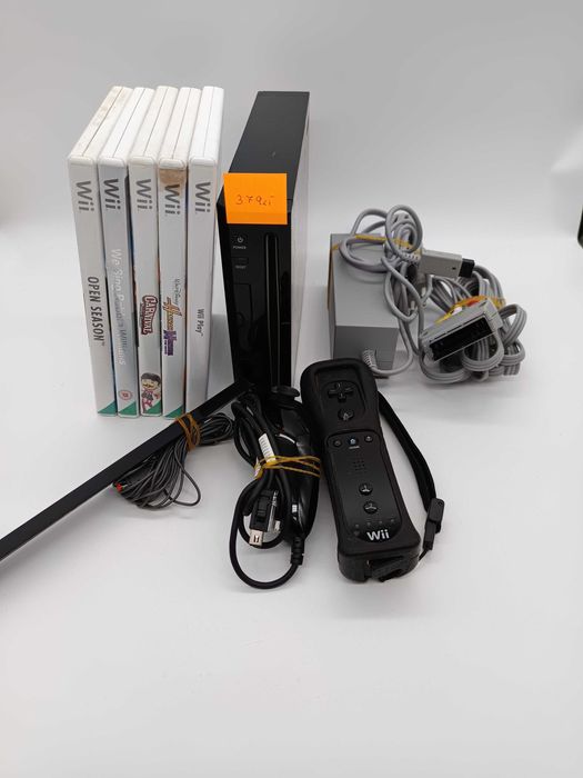 Konsola Nintendo Wii czarna + gry + akcesoria