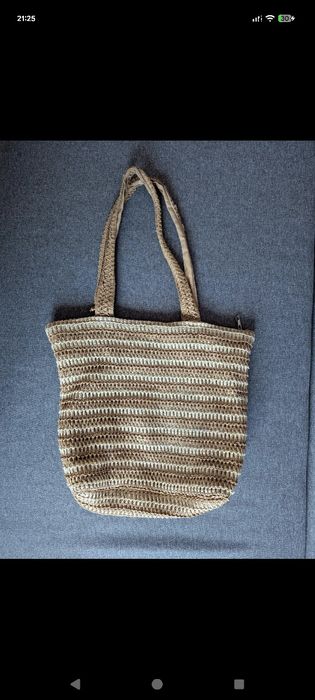 Torba plażowa słomkowa