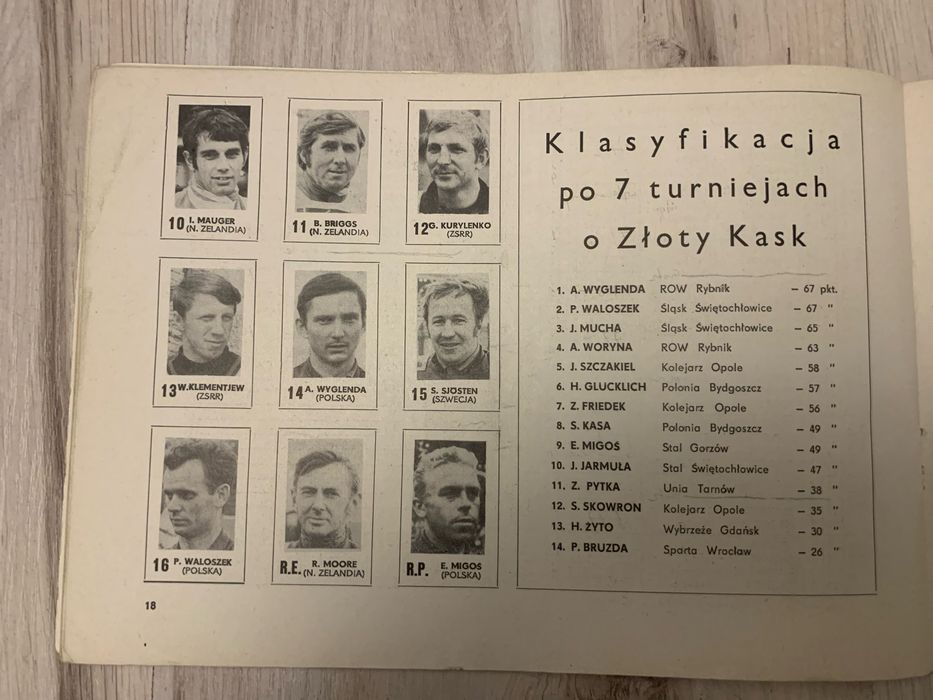 Finał IMŚ 1970 żużel gazeta prospekt vintage z 1970 r.