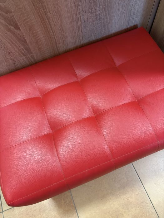 Pufa puf ekoskóra 40x60 czerwona
