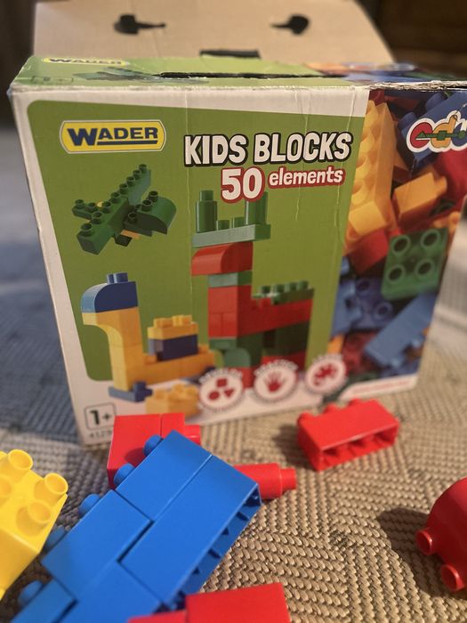 Пластиковий конструктор для малюків Wader Kids Blocks 50 ел. (41294)