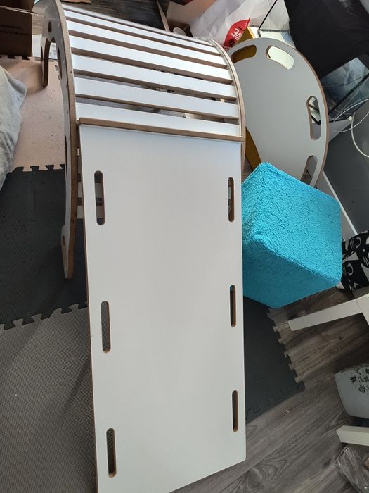 Bujak 3w1 Tupti Wood,zjeżdżalnia,blat,,Bujak+pufa