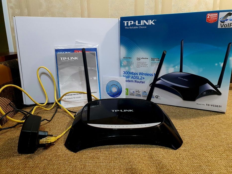 Маршрутизатор TP-LINK TD-VG3631 із вбудованим модемом ADSL2+/VoIP
