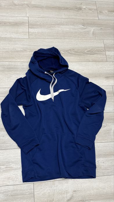 Bluza męska NIKE  L granatowa , z kapturem i kieszenią sportowa