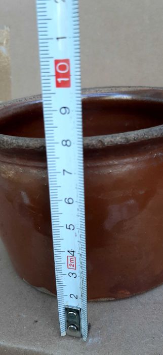 Kubek kamionkowy szkliwiony prl