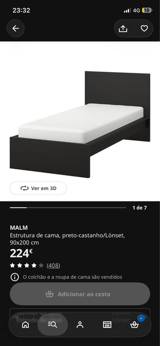 Cama de solteiro - Ikea Malm