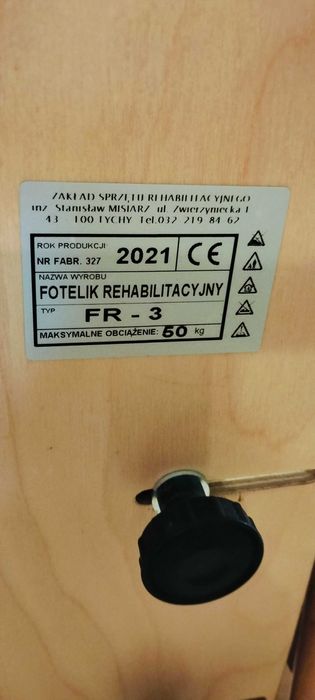 Fotelik rehabilitacyjny z blatem