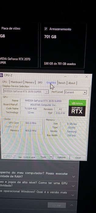 PC gamer i9 9° geração RTX 2070 super