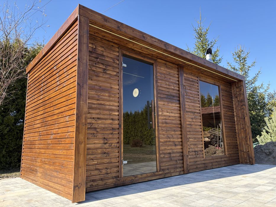 Sauna Ogrodowa Finska Przedsionek Piec Na Drewno 500cmx240cm