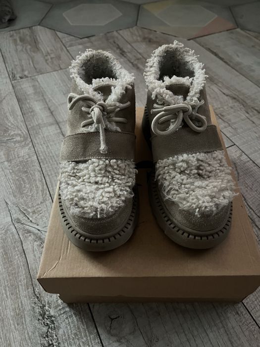 Чоботи натуральна замш та цигейки 36