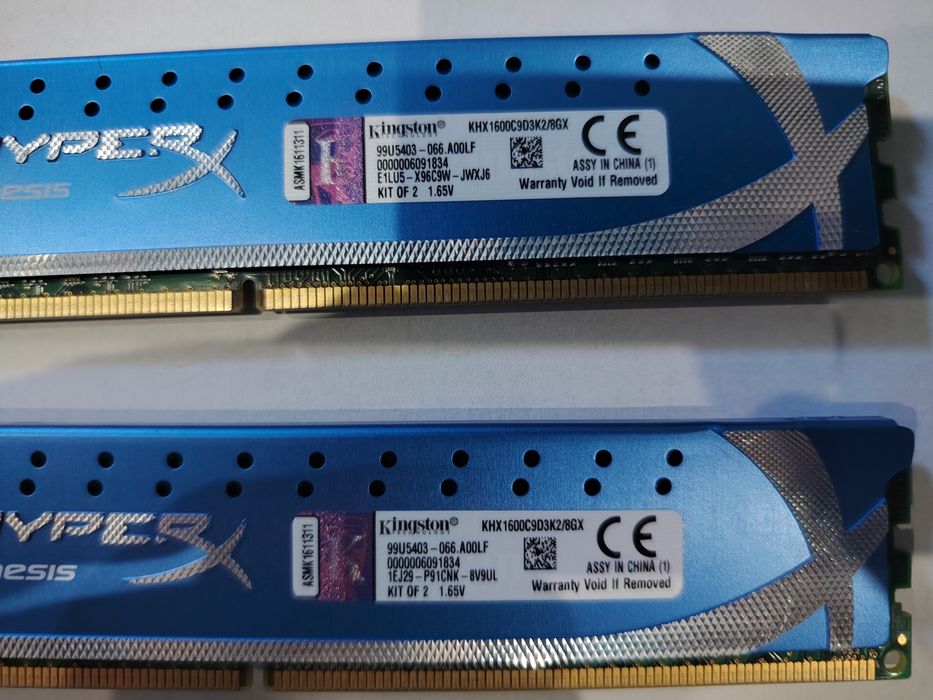 Memória RAM Kingston HiperX 8Gb (2X4Gb), DDR3, 1600Mhz, CL9