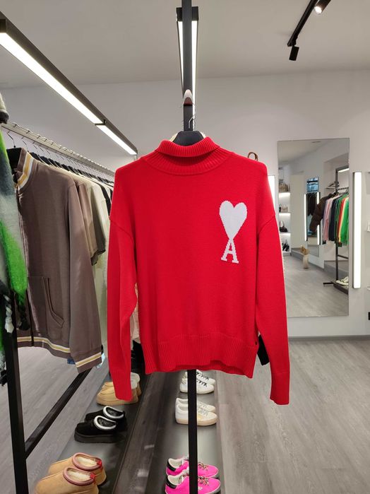 Джемпер AMI Paris Ami de Coeur jumper Red