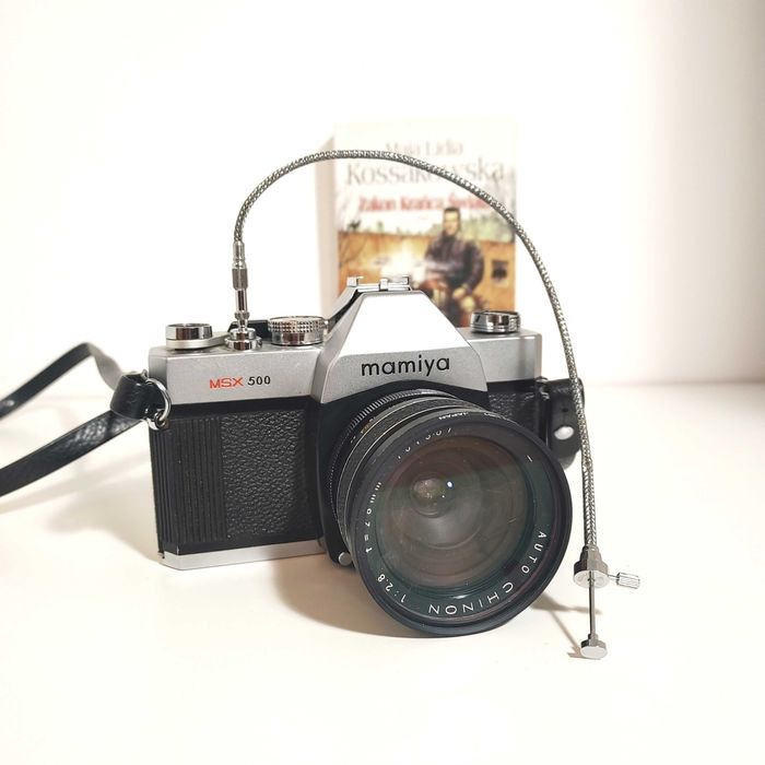 Wyjątkowa Lustrzanka analogowa MAMIYA MSX 500 z Auto Chinon 1:2,8