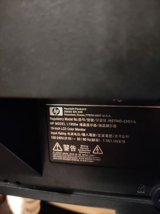 Monitor HP L1908w + 2 Samsung 901N para peças