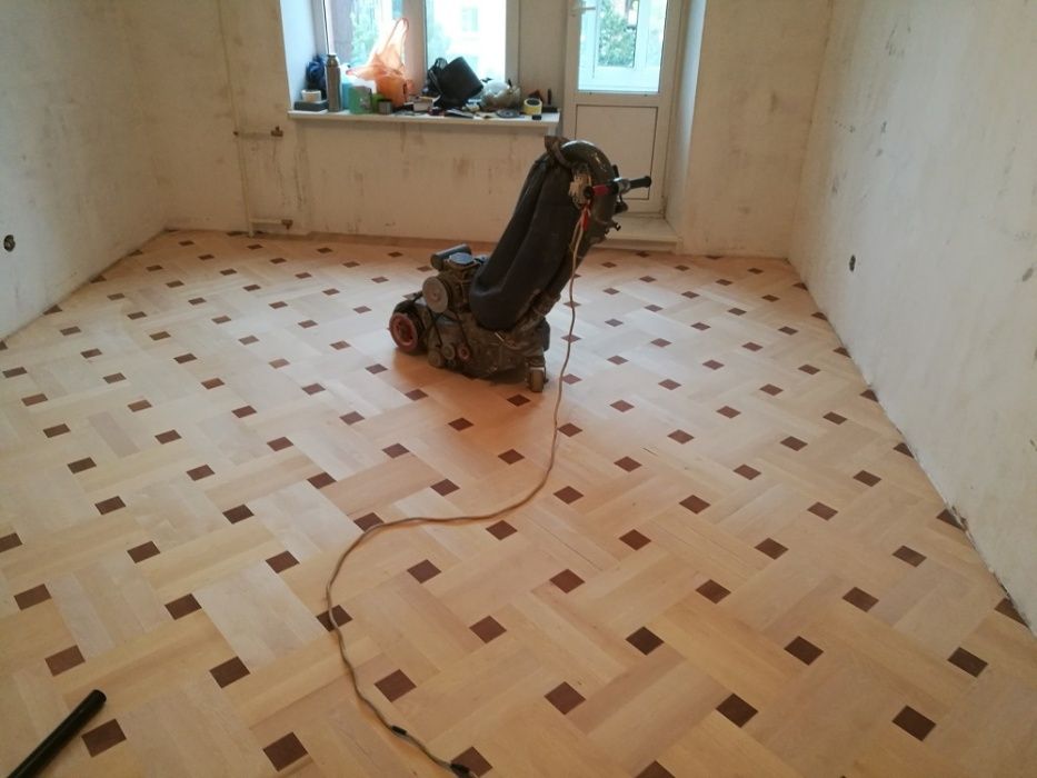 Циклевка паркета Киев, шлифовка паркета, ремонт и реставрация паркета