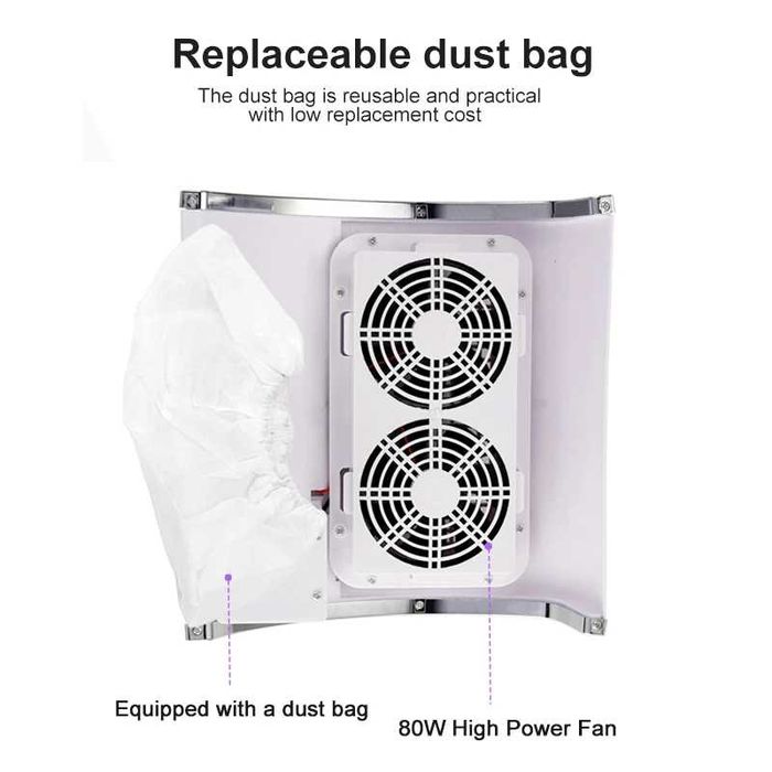 colector de pó de unhas novo