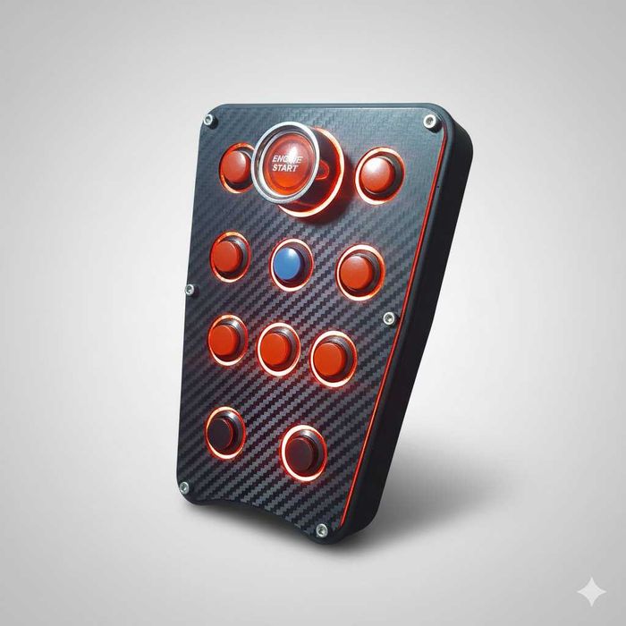 Button Box Simracing – Carbon & LED