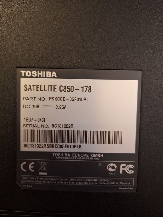 Laptop Toshiba Satellite C850-178
