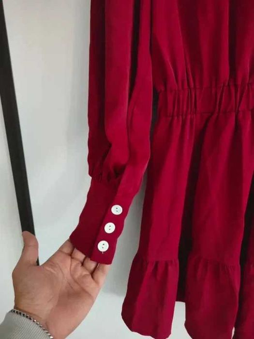 Vestido Bordeaux Shein – Tamanho S (Como Novo)