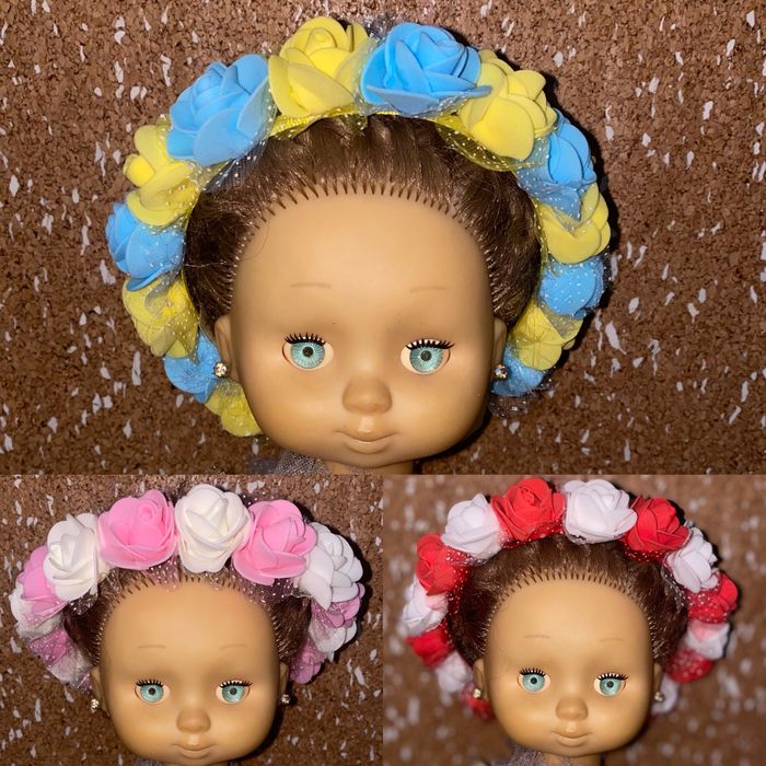 Український віночок вінок обруч обідок жовто-блакитний