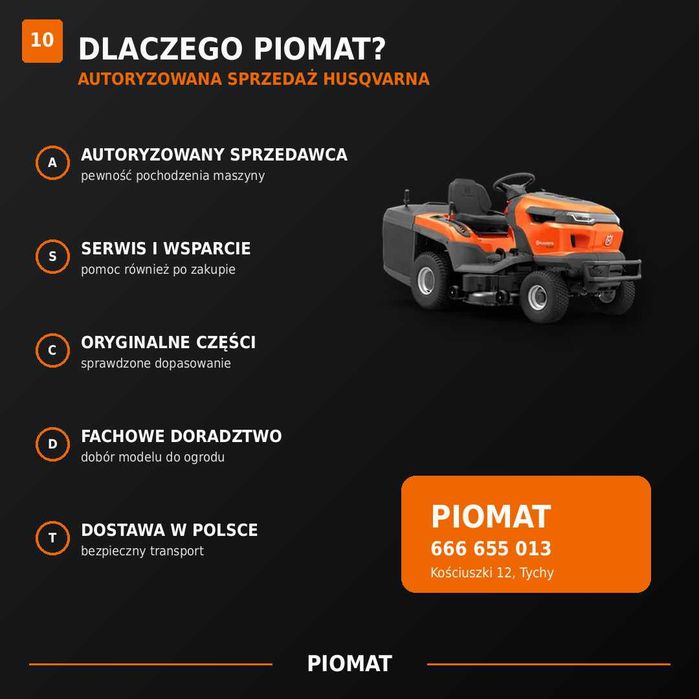 Husqvarna TC 220T 2 cylindry 108 cm tempomat 2 lata gwarancji