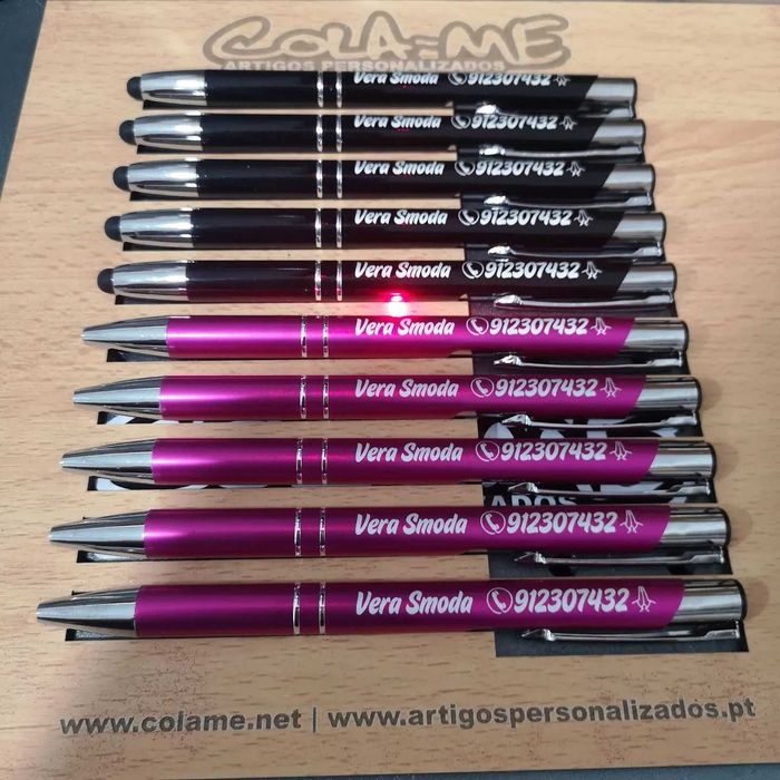 Esferográficas em alumínio - Com gravação a laser