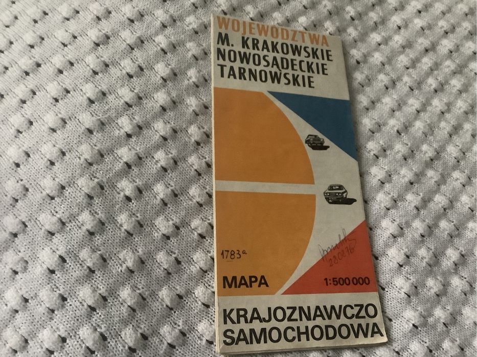 Mapa krajoznawczo samochodowa woj krakowskie nowosadeckie tarnowskie