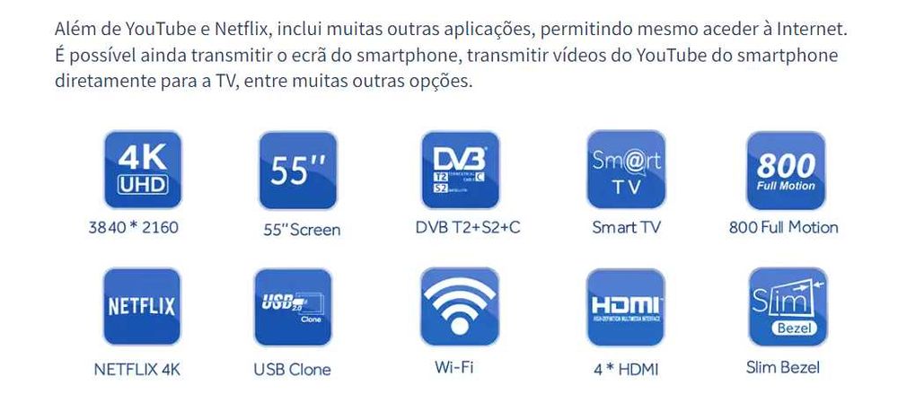 Smart Tv Haier 55 polegadas