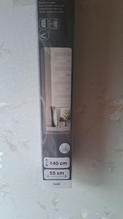 Roleta dzien noc zebra 55x140 kremowa