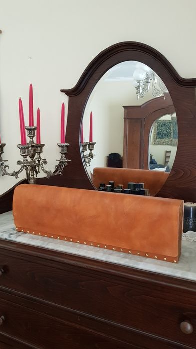 Cofret perfumes Couro e madeira