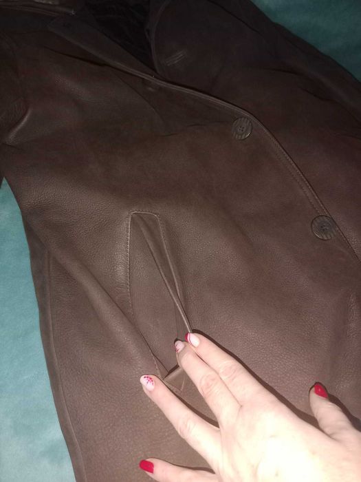 Дублянка Шоколад- два  сезони\ демі  і  зима\ натур. замша - р. 56