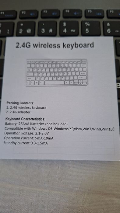 Teclado wireless 2.4 G