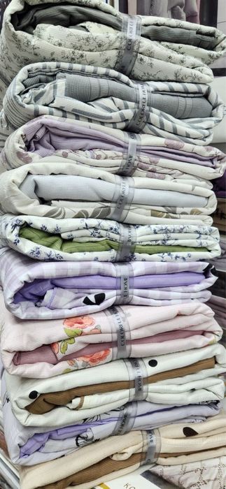 Різнокольорові муслінові комплекти постільної білизни Жатка-Муслін!