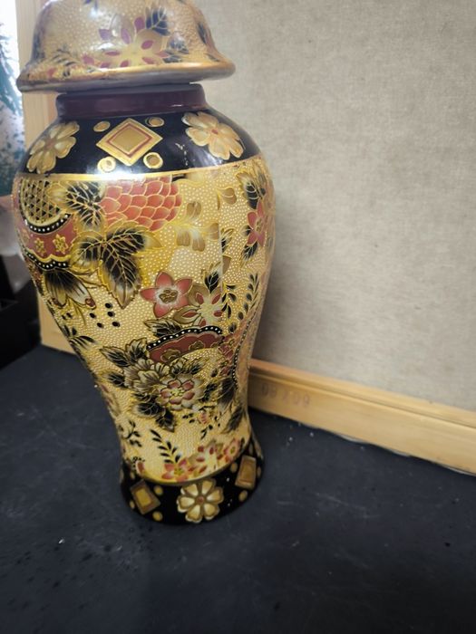 Potiche porcelana pintado a mão