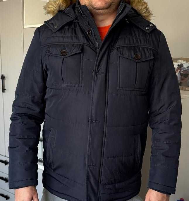 Kurtka zimowa Vernet (Cybina) - kaptur odpinany GRANATOWA - rozm 52