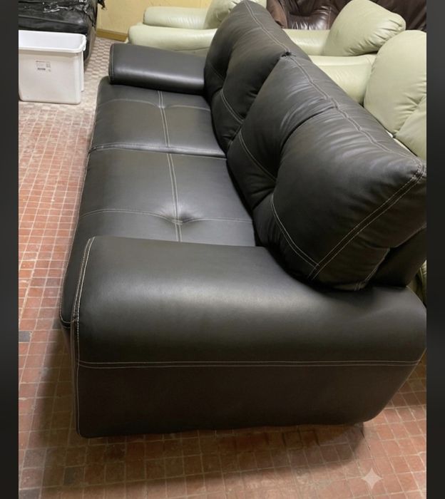 Elegancka czarna kanapa skórzana TRANSPORT CAŁY KRAJ