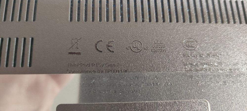 Нижня кришка lenovo ThinkPad P15v gen2