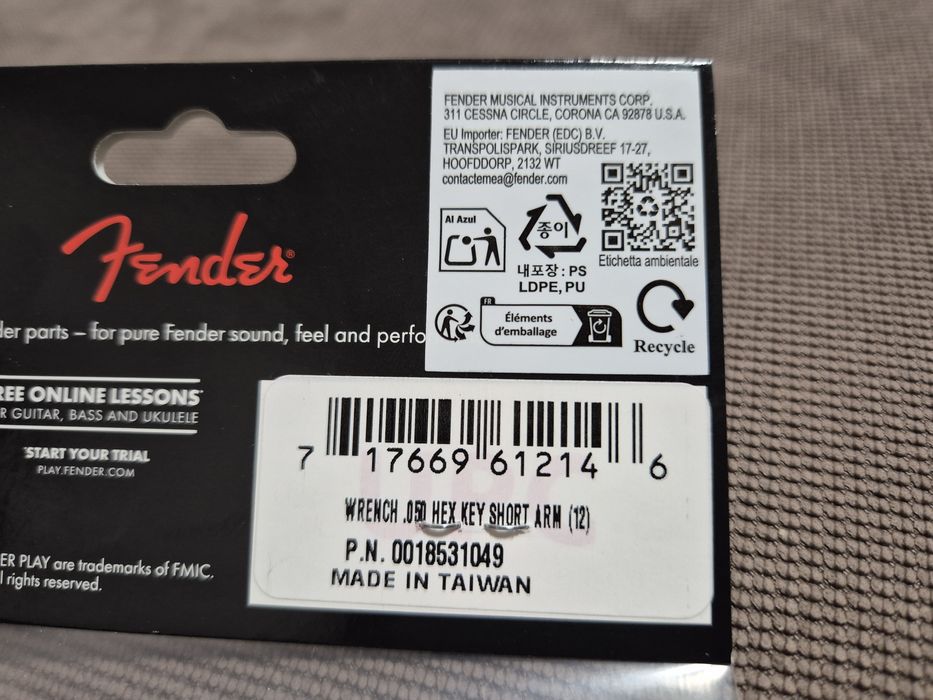 Fender Hex 1/8 Truss Rod .050 Saddle Height Bridge ключ анкер и седла