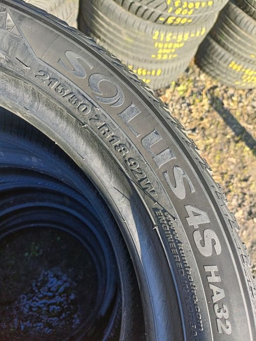 A41,  1 sztuka 215/50r18 Kumho Solid 4s HA32 z 2023r 6mm
