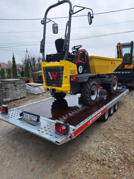 Wynajem wypożyczalnia przyczep lawet platforma uchylna DMC 3,5T Kraków