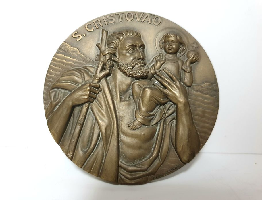3 medalhas em bronze Santos: Bartolomeu-Cristóvão-João de Deus