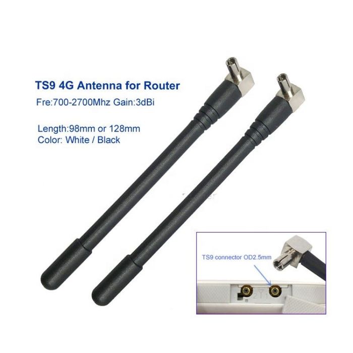 Антена 4G 5G LTE всенаправлена — для авто, дачі, роутера. SMA TS9 CRC9