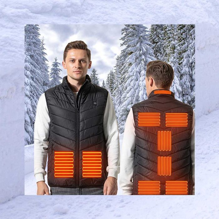 =WYPRZEDAŻ= Kamizelka Podgrzewająca Na USB Powerbank Ciepła