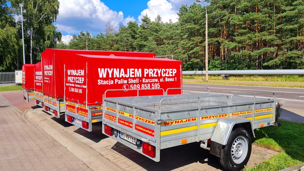Wynajem przyczep przyczepka na 3 motocykle