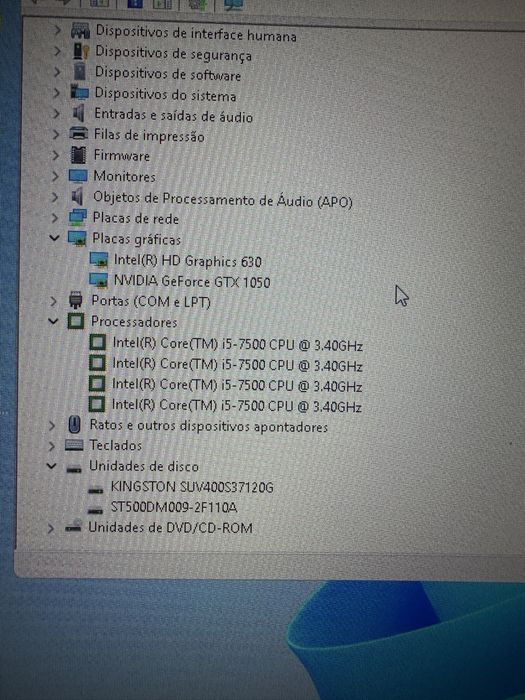 Vendo I5 7500 gtx 1050 8gb RAM