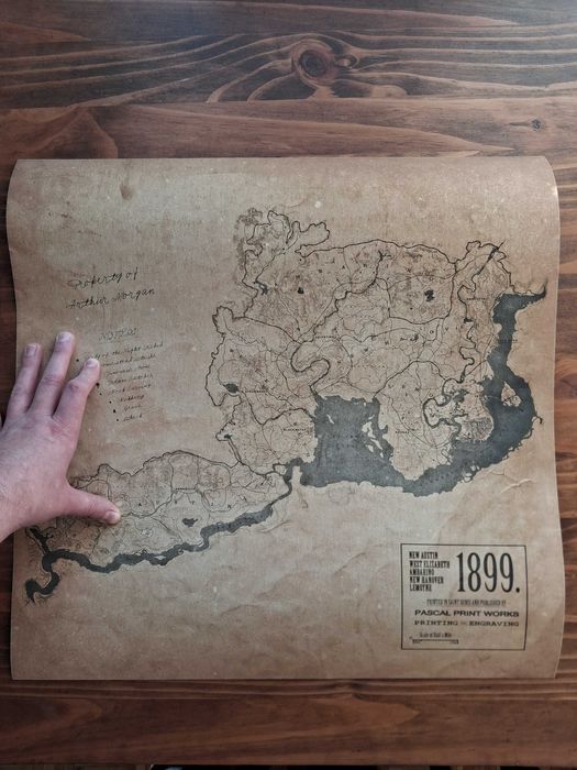 Red Dead Redemption 2 - mapa Arthura Morgana